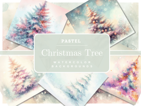 20 Pastel Christmas Tree Backgrounds for Festive Design
