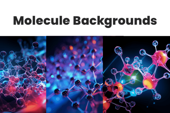 3 Futuristic Molecular Backgrounds: Where Science Meets Digital Art