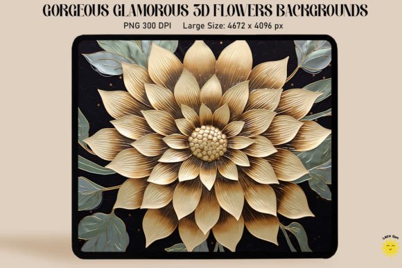 3D Dahlia Mosaic Style Backgrounds: Instant Elevation