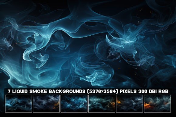 7 Abstract Liquid Smoke Dark Backgrounds