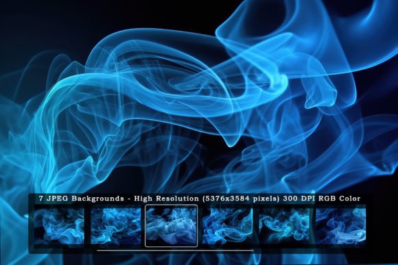 Blue Black Smoke in Black Backgrounds: A Dynamic Design Asset