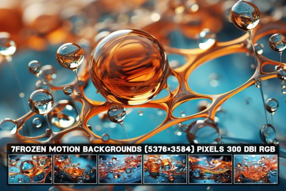 Capturing Frozen Motion: 7 Abstract Backgrounds for Dynamic Design