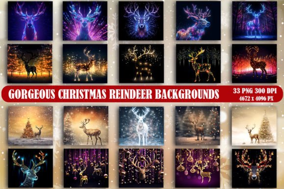 Christmas Reindeer Backgrounds: Elevate Your Holiday Design Assets