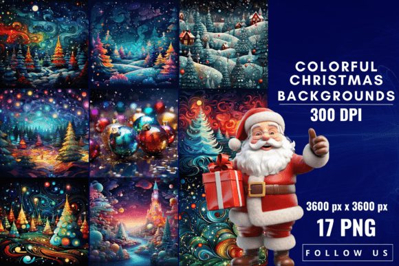 Colorful Christmas Backgrounds for Vibrant Holiday Projects