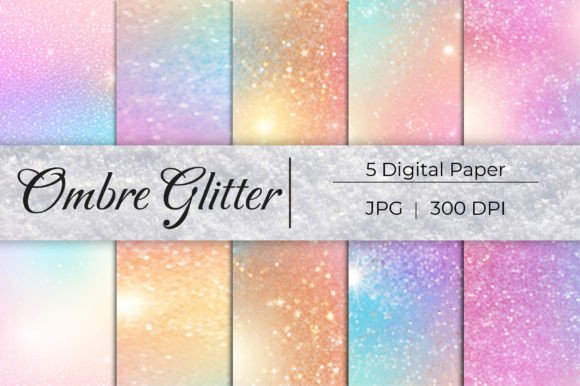 Elevate Your Projects with Pastel Ombre Glitter Paper Backgrounds