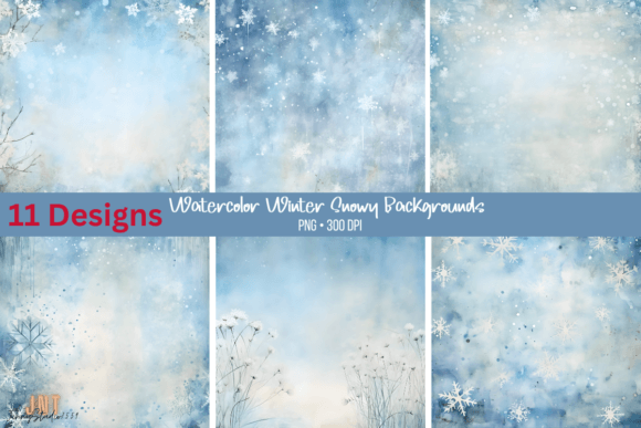 Embrace the Chill: Watercolor Winter Snowy Backgrounds Png