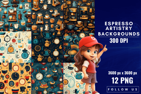Espresso Artistry Backgrounds: Fueling Visual Creativity