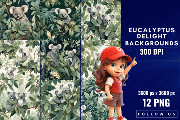 Eucalyptus Delight Backgrounds: Infuse Tranquility into Your Designs