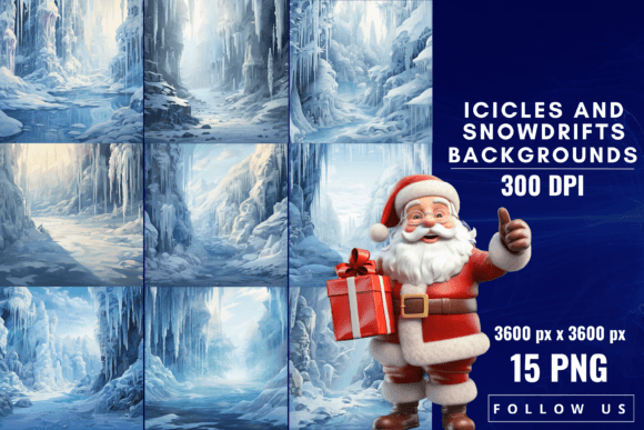 Icicles and Snowdrifts Backgrounds: Your Winter Design Canvas