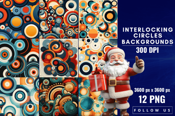 Interlocking Circles Backgrounds: A Modern Geometric Canvas