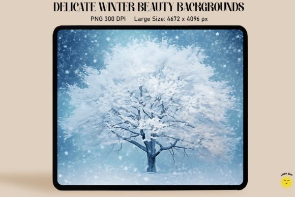 Lonely Tree in Snow Backgrounds: A Designer’s Winter Wonderland