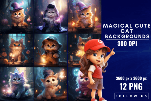 Magical Cute Cat Backgrounds: A Designer's Whimsical Toolkit