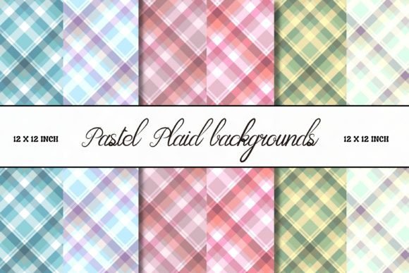 Pastel Plaid Backgrounds Scrapbook Paper: Your Design's Soft, Structured Heart