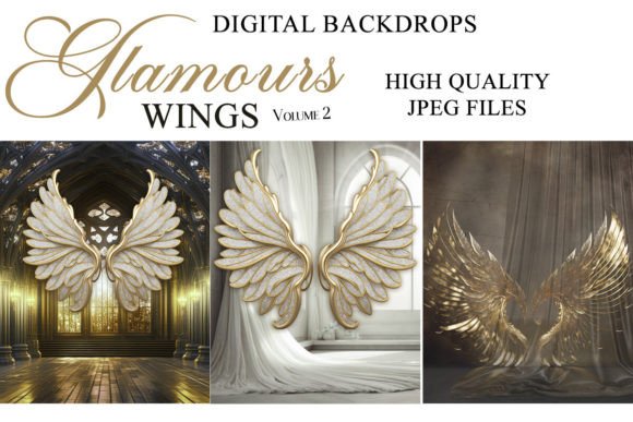 Transform Your Photos with Glamours Wings V2 Digital Backgrounds