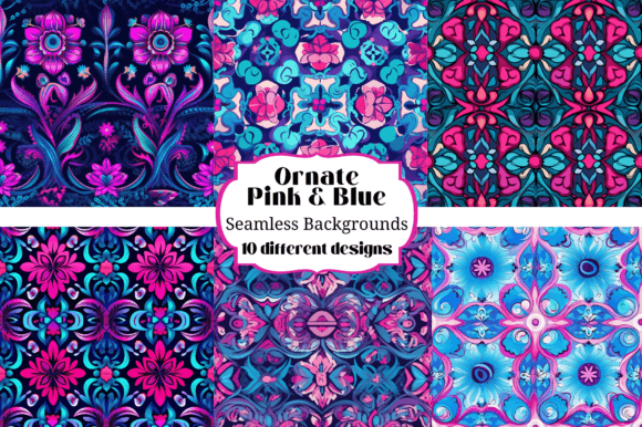 Unveiling the Elegance of Abstract Blue Pink Seamless Backgrounds