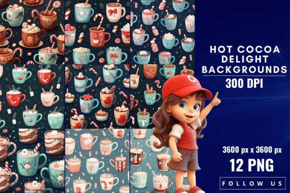 Warm Up Your Designs with Hot Cocoa Delight Backgrounds